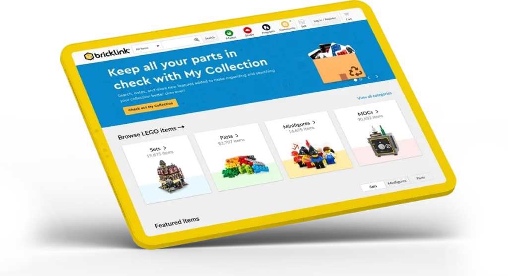 Browsing BrickLink: Your gateway to millions of LEGO parts, sets, and collectibles.