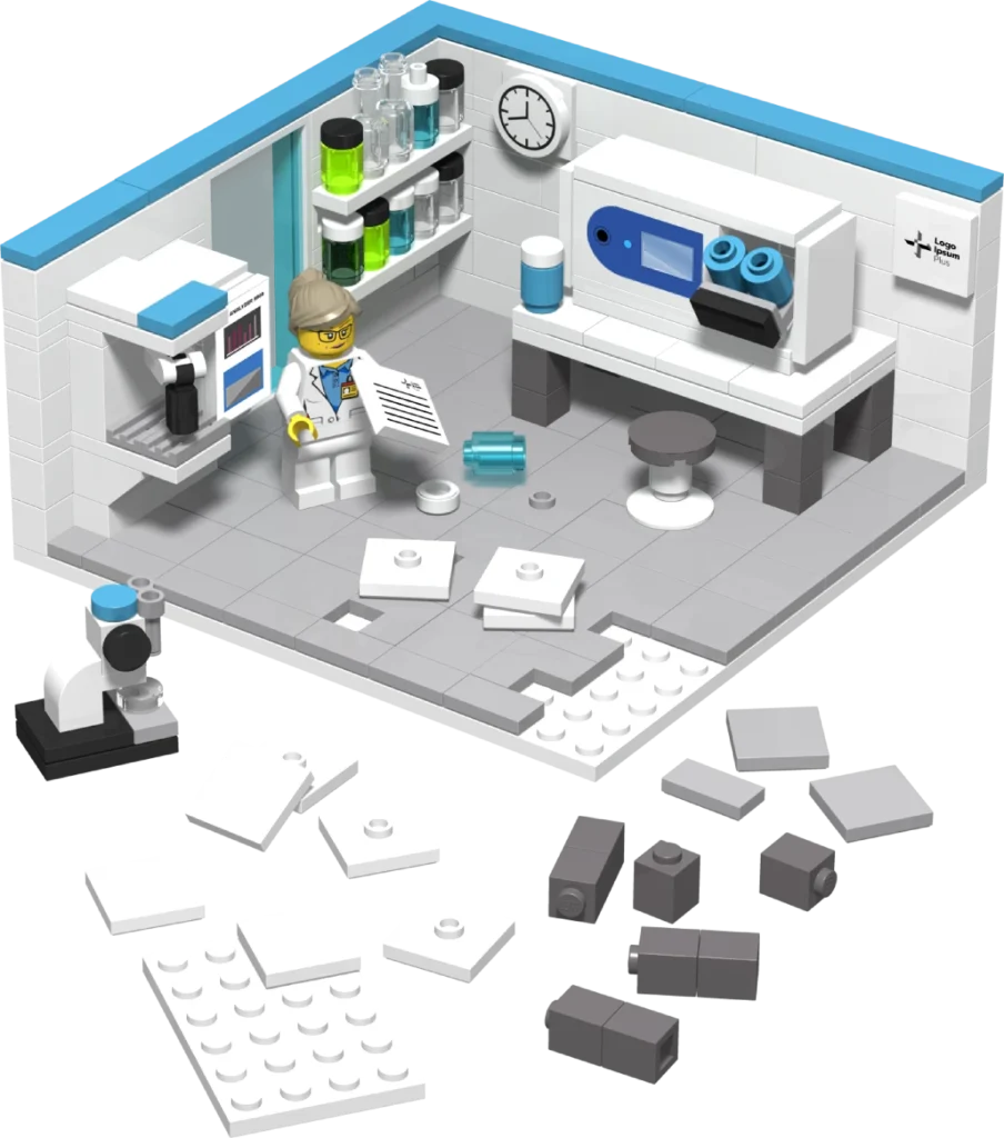 Lego Lab Half Assembled