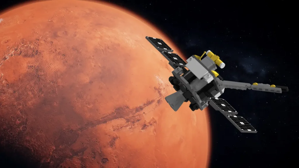 Lego Mars Orbiter in Space