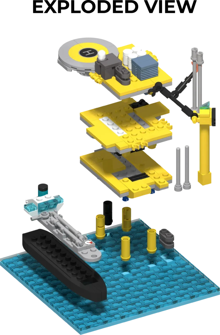 Lego Oil rig exploded view