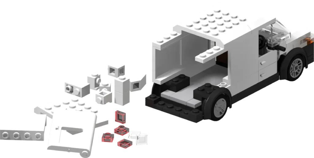 Lego Van Half Assembled