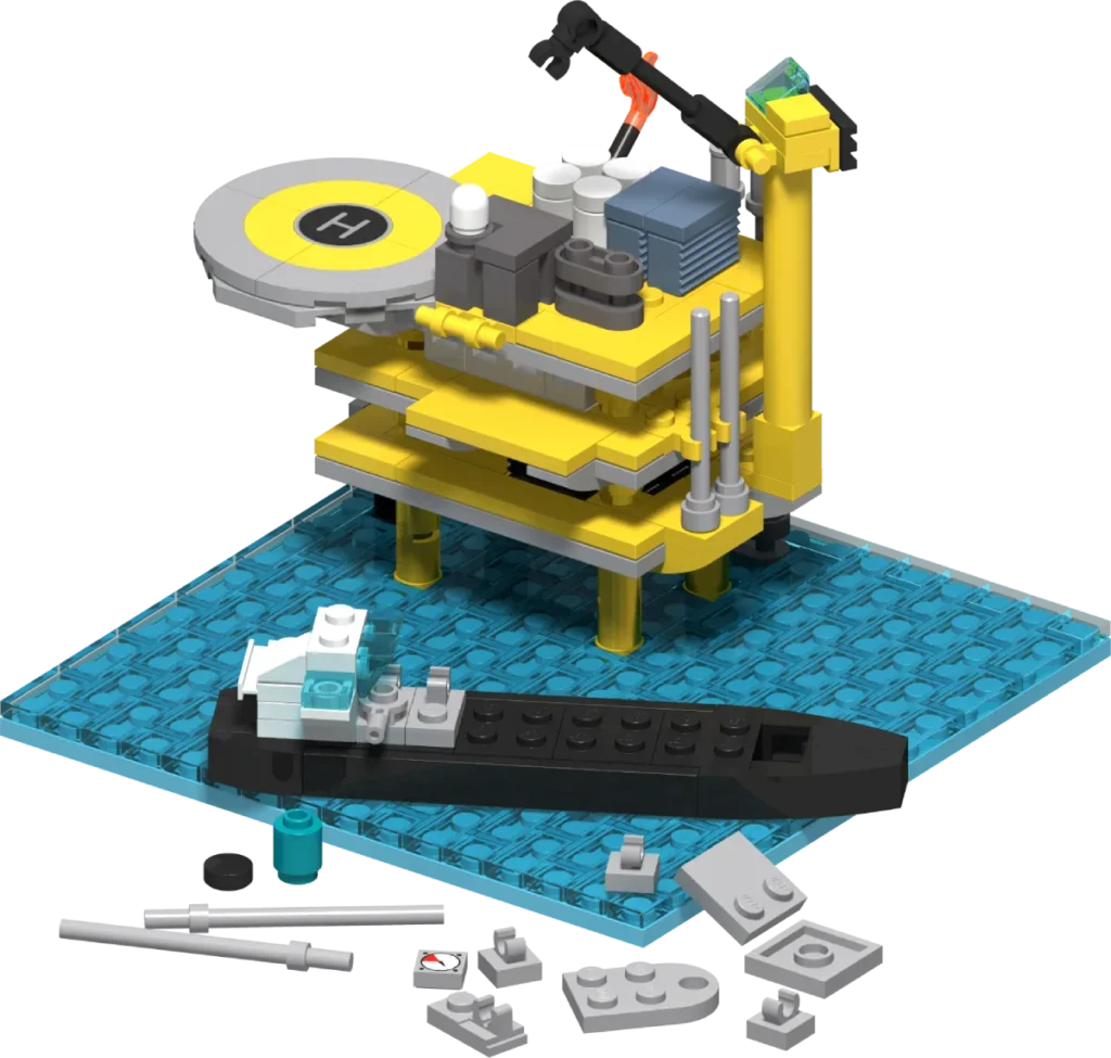 Lego Oil RIg Half Assem'd